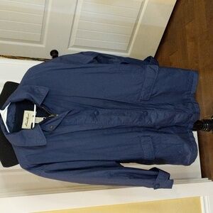 Eddie Bauer Navy Fleece Lined Light Jacket